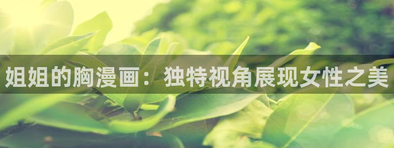 新新漫画怎么了：姐姐的胸漫画：独特视角展现女性之美